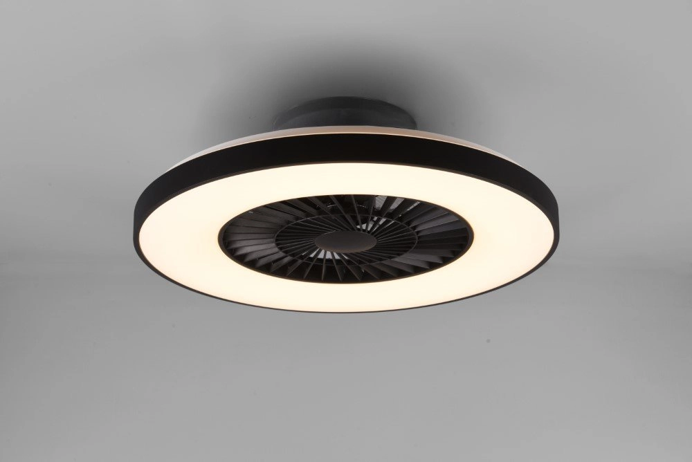 Ventilateur de plafond noir Halmstadt Trio 4017807491036