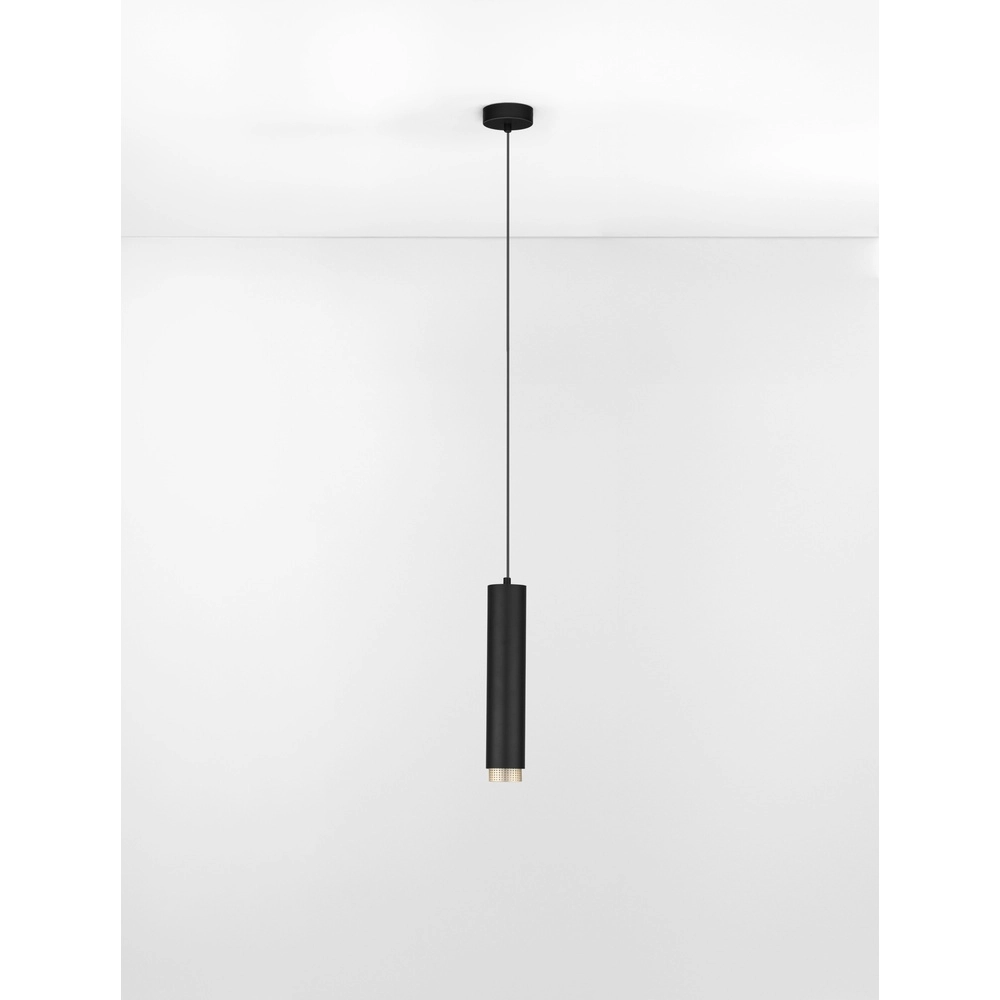 Suspension Nessi noir avec or Lyora 5212017475183