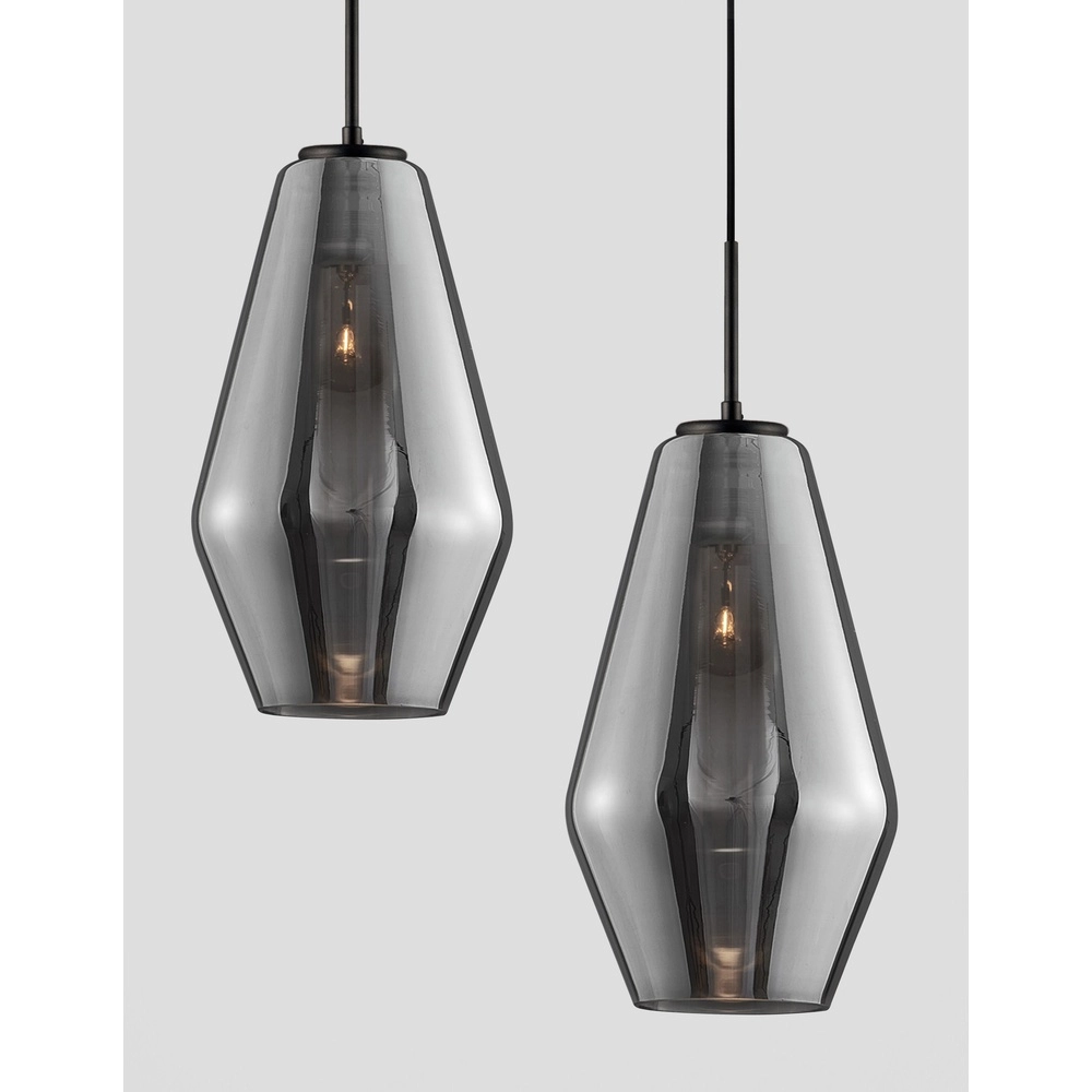 Suspension Veiro verre chromé Ø 17 x 28,5cm Lyora 5212017421289