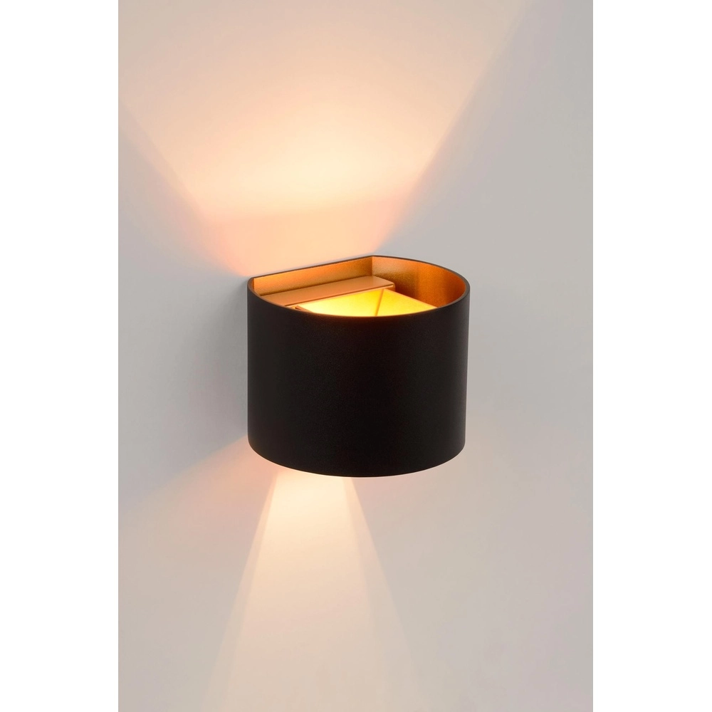 Tache de mur arrondi Xio 2700K noir Lucide 5411212092007