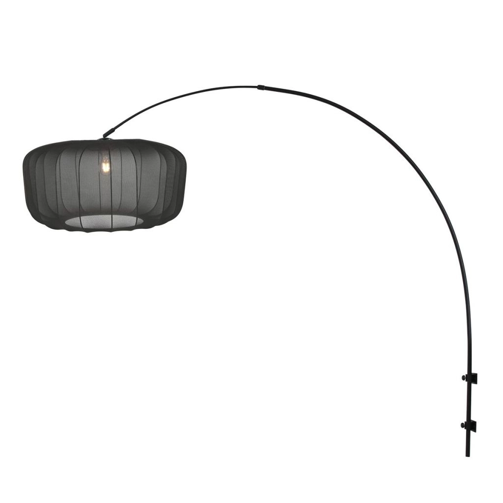 Lampe murale noire Vela Lino avec teinte noire Ø60cm Steinhauer 8712746182040