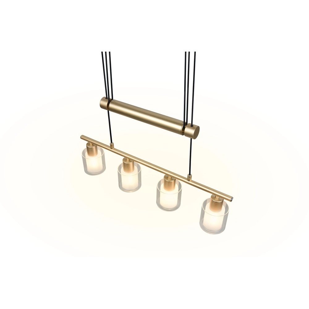 Lampe suspendue Neralo Or 4 lumières Trio 4017807702934