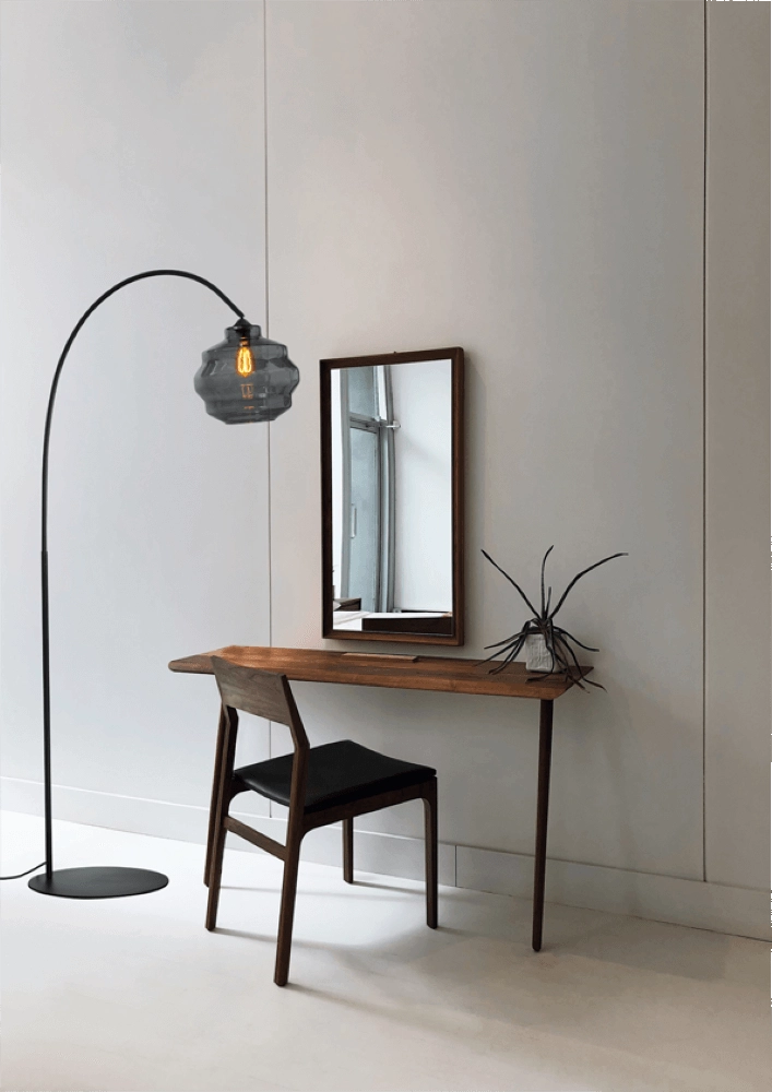 Lampe à arc Porto Verre à fumée boule - Ø 30cm Masterlight 8718121259260