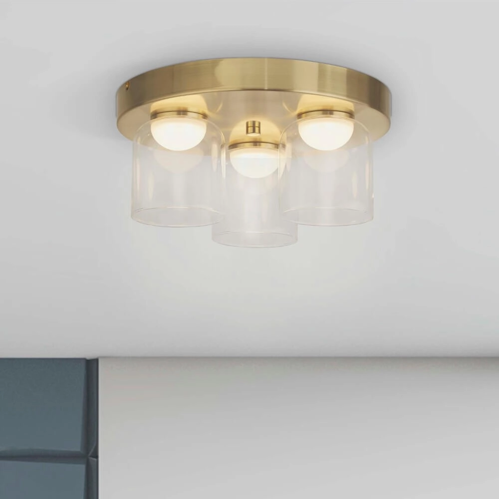 Plafonnier de salle de bain Highball laiton Searchlight 5053423267623