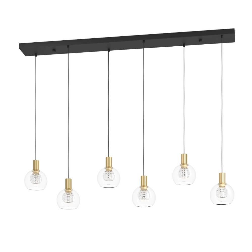 Lampe suspendue noire Terque avec de l'or Stars of Light 9008606274093