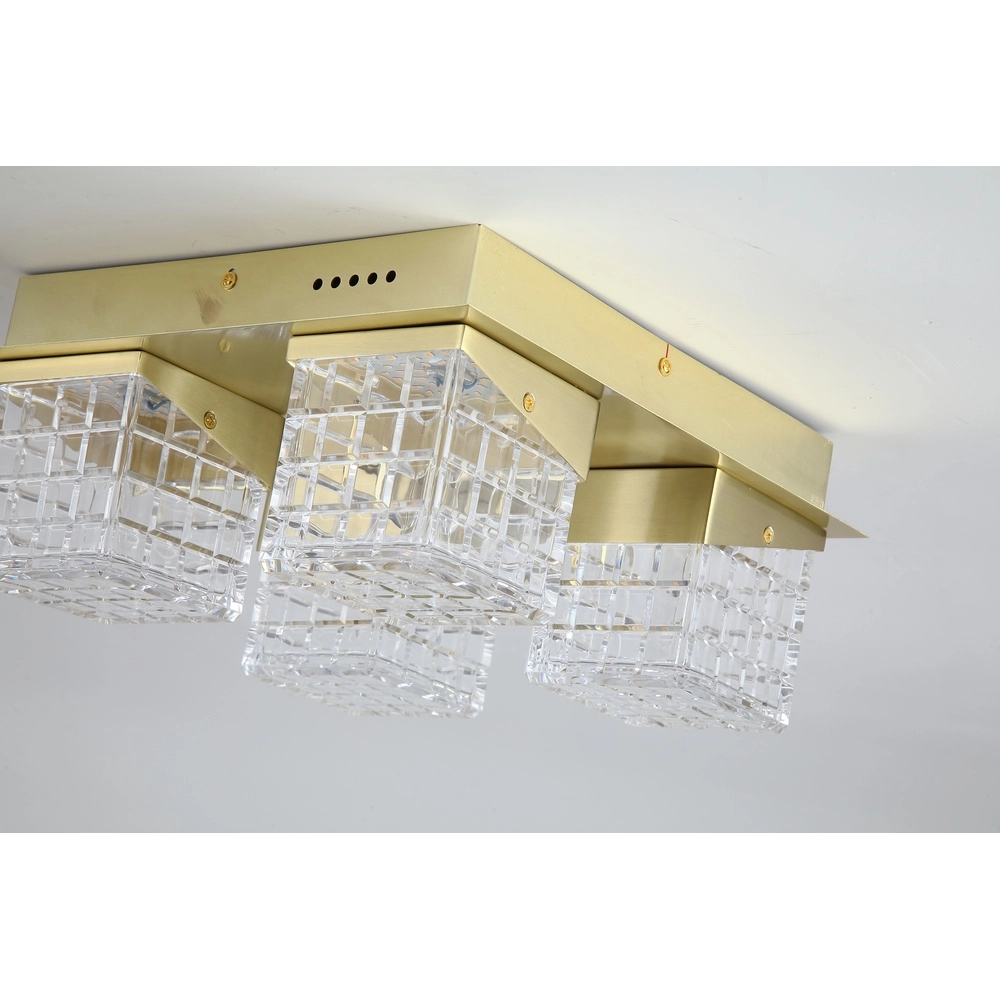 Plafonnier design Cuboid Or 4 lumières Searchlight 5053423304144