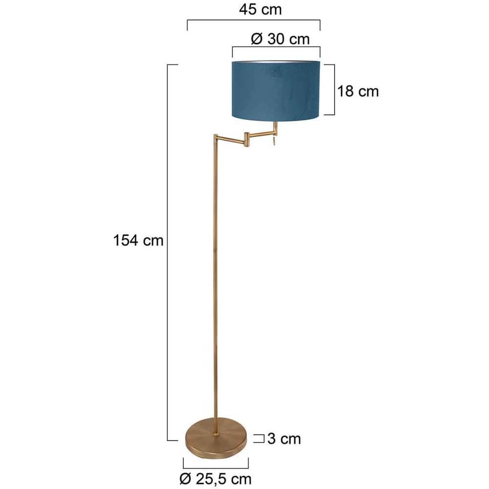 Lampadaire Bella bronze avec capuchon bleu Steinhauer 8712746174472