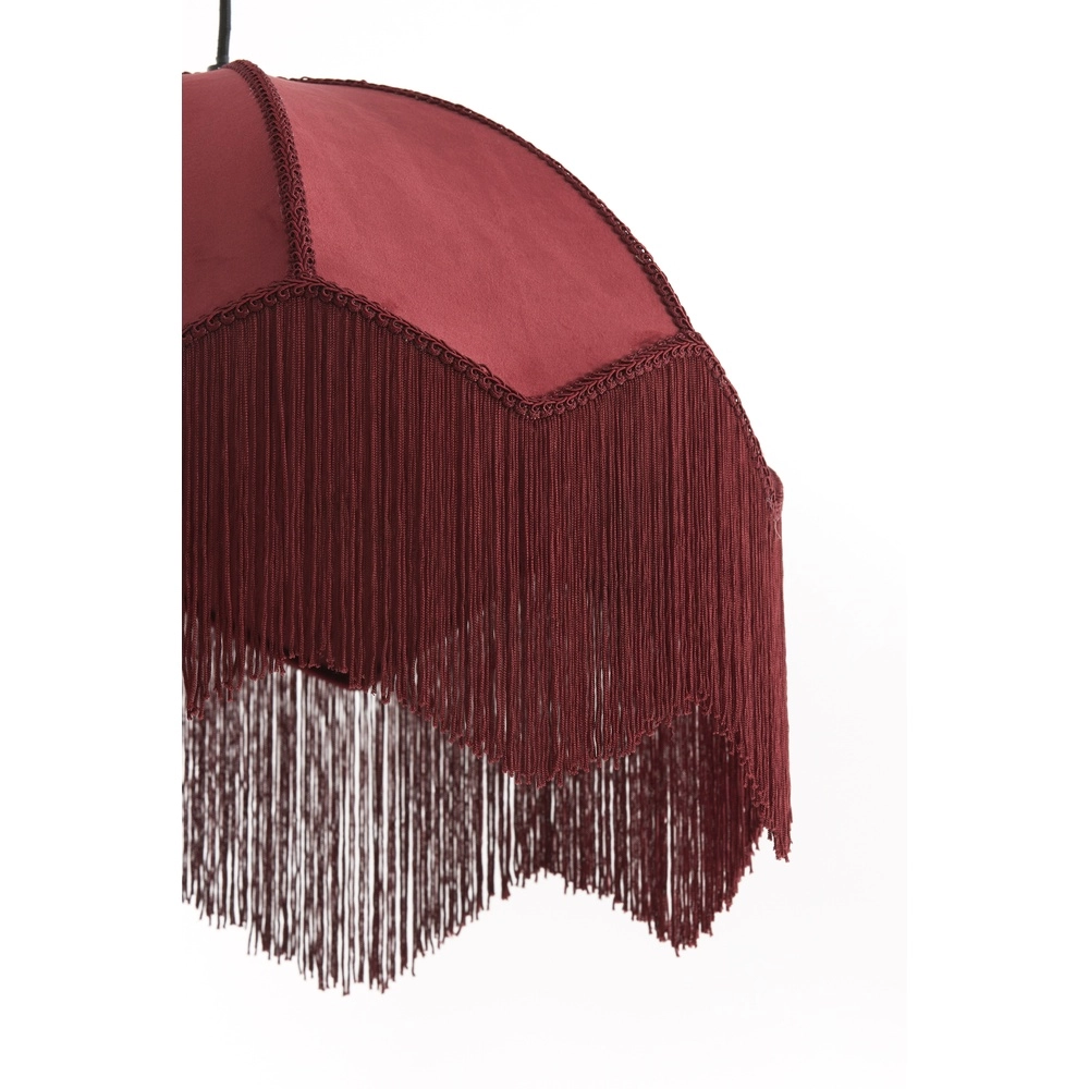 Lampe suspendue Malacia Ø 60cm - velouté bordeaux Light & Living 8717807759292