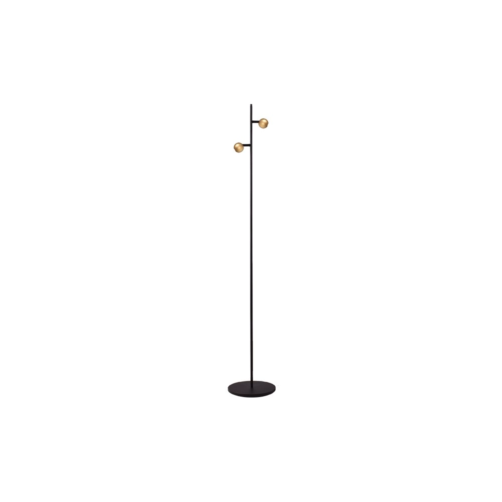 Lampe sur pied à deux lumières Talana noir avec or Masterlight 8718121347172