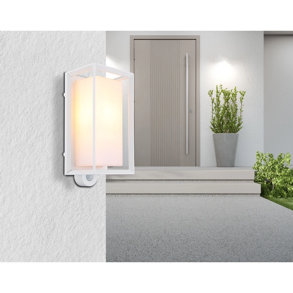 Lampe murale extérieure Logana Blanc avec capteur Globo 9007371474813