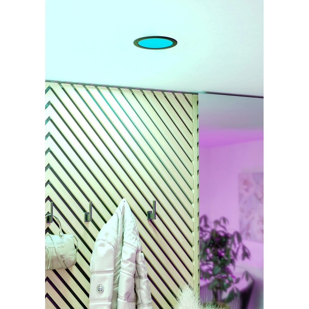 Lampe encastrée IP44 Fueva 6-Z Zigbee - noir - Ø 16,8 cm Eglo 9008606330980