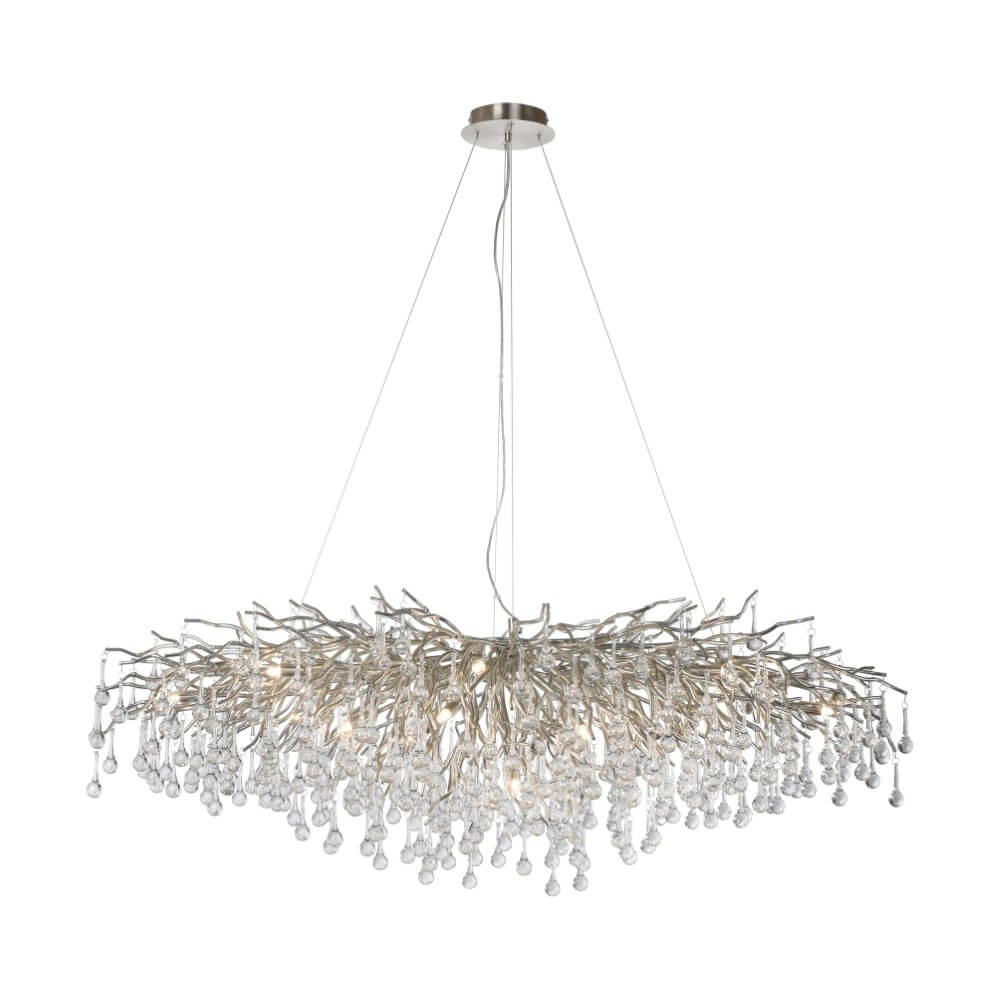Grand lustre Icicle acier Paul Neuhaus 4012248332924