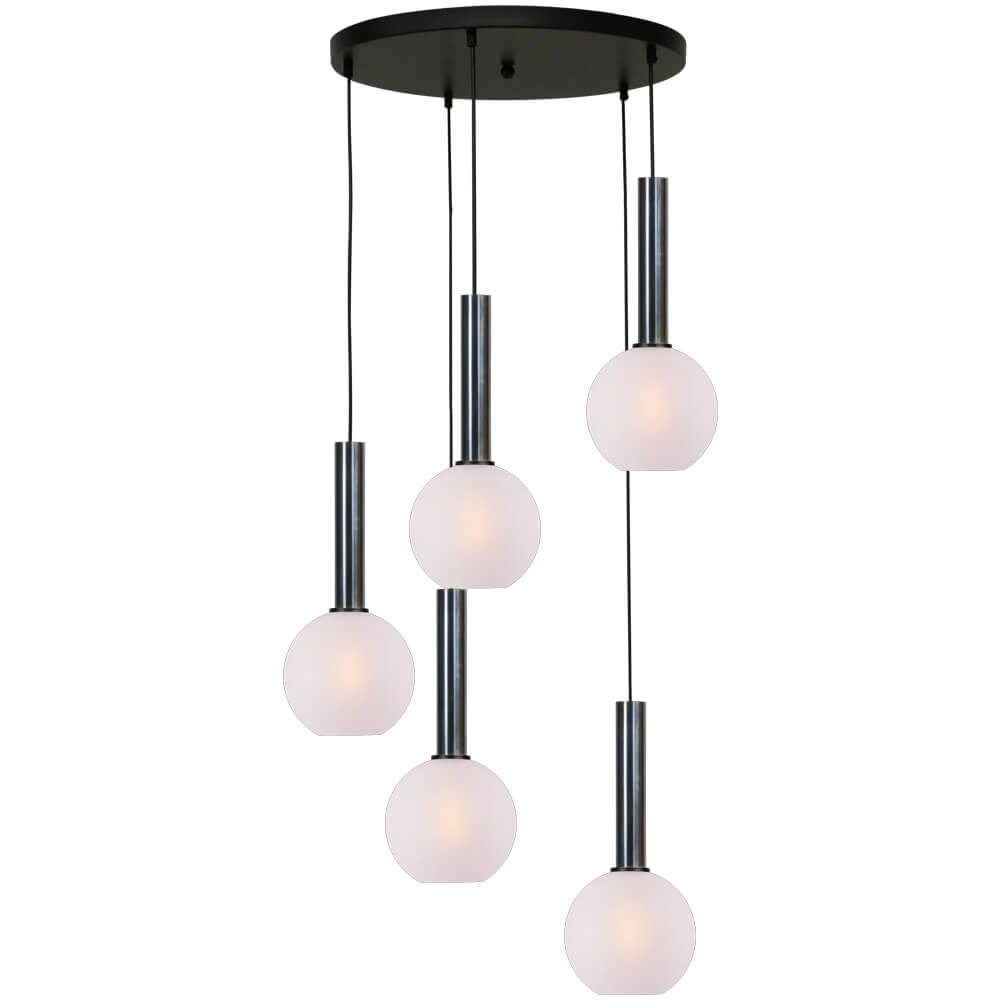 Lampe suspendue Vide Bella 2 5 lumières avec lentilles blanches Lampe suspendue Vide Bella 2 5 lumières avec lentilles blanches