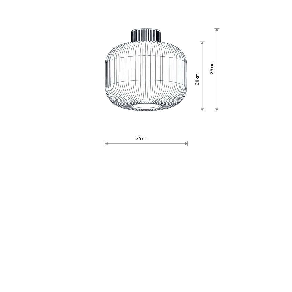 Lampe de plafond Aurora Ø 25 cm brun sable Lyora 5903139119702