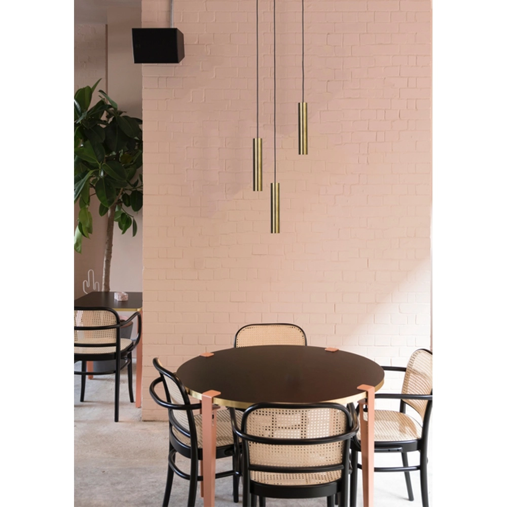 Lampe suspendue Run Plaque ronde Ø35 - 3x GU10 - cuivre ancien Masterlight 8718121206653