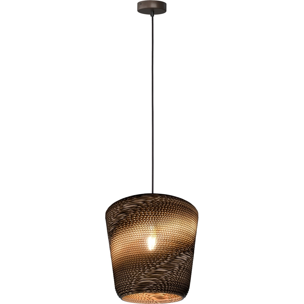 Lampe suspendue au cacao Carta Moody Ø Teinte Think Paper de 34cm