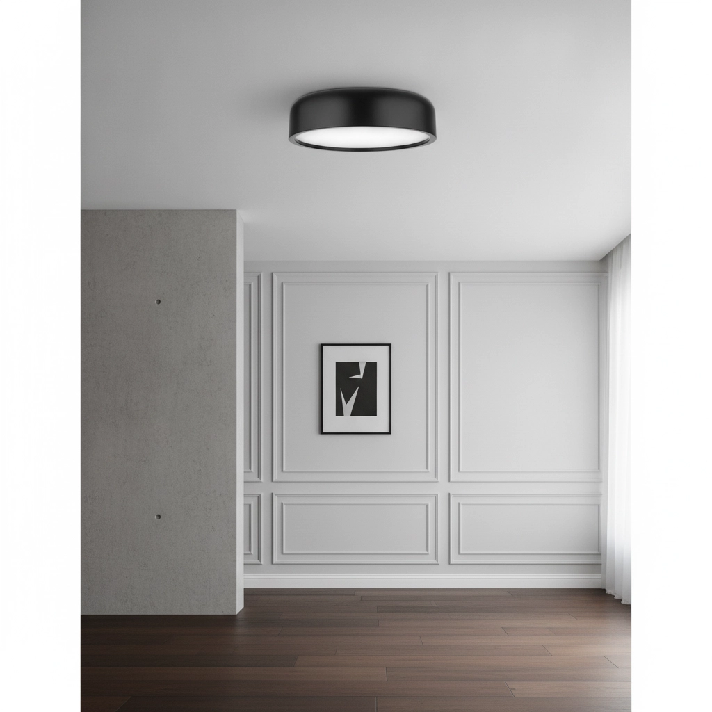 Plafonnier design Perleto noir Ø 35cm