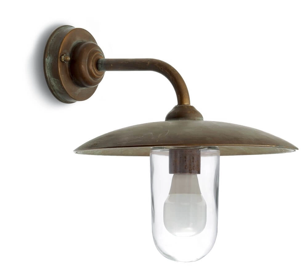 Lampe d’extérieur coudée Transimeno laiton vieilli