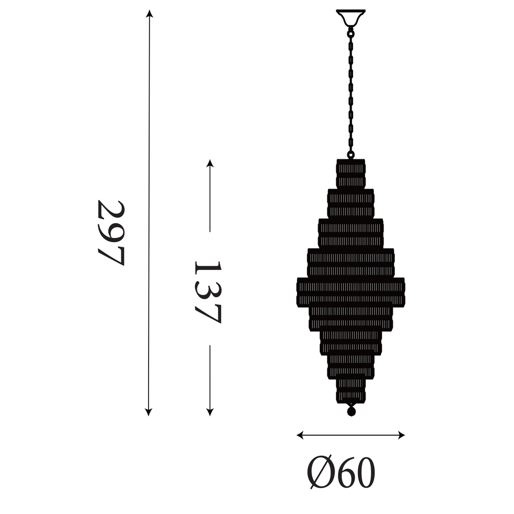 Lustre Empire laiton antique Ø 60cm Searchlight 5053423303826