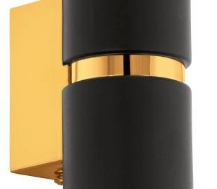 Applique murale LED Passa Up - Down noir avec de l'or Eglo 9002759953645