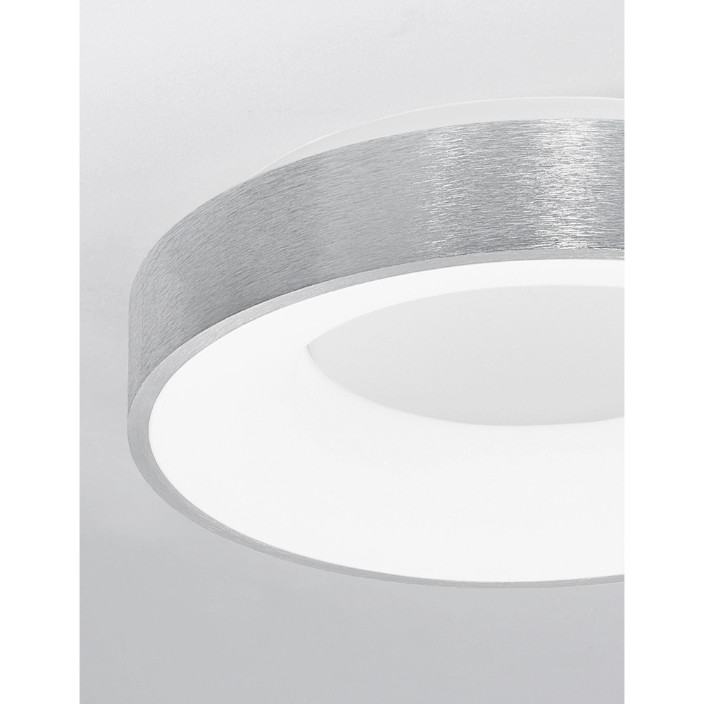 Plafonnier Rando Thin gris argenté Ø 38cm Lyora 5212017420060