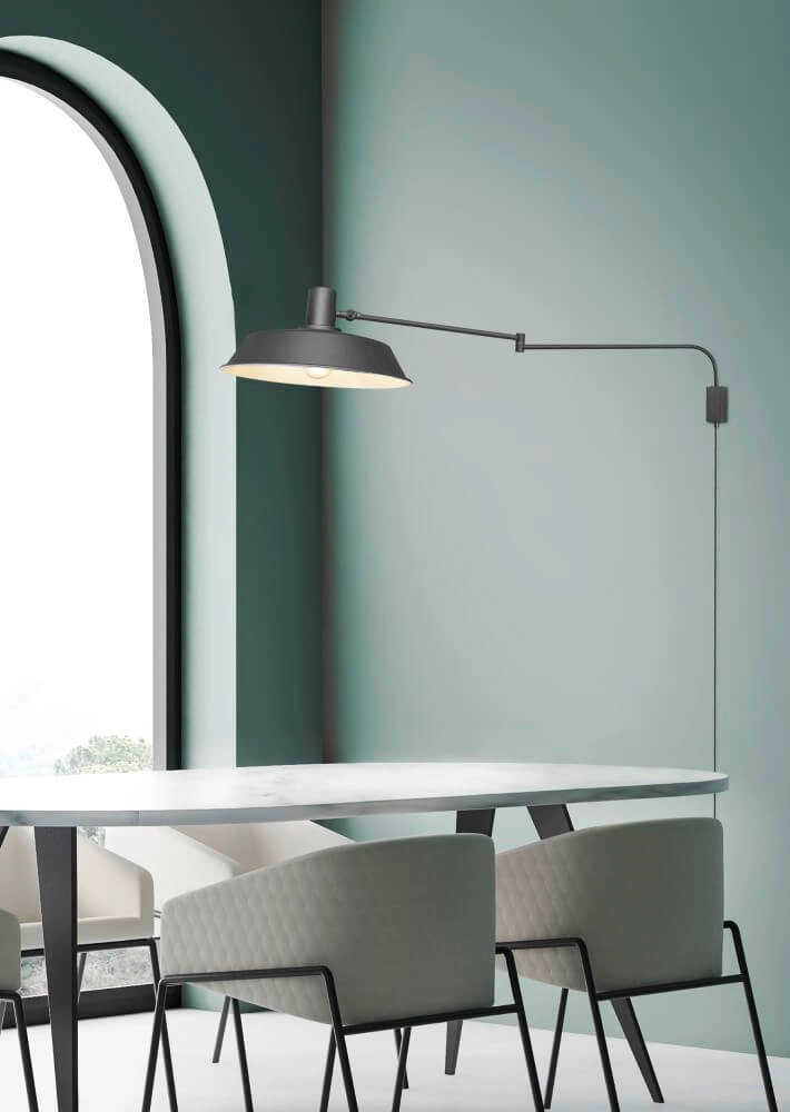 Applique Bolder noir mat Trio 4017807462982