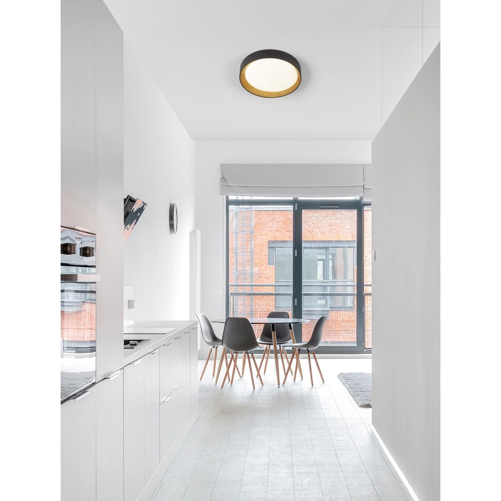 Plafonnier Stake noir Ø 45cm Lyora 5212017445933
