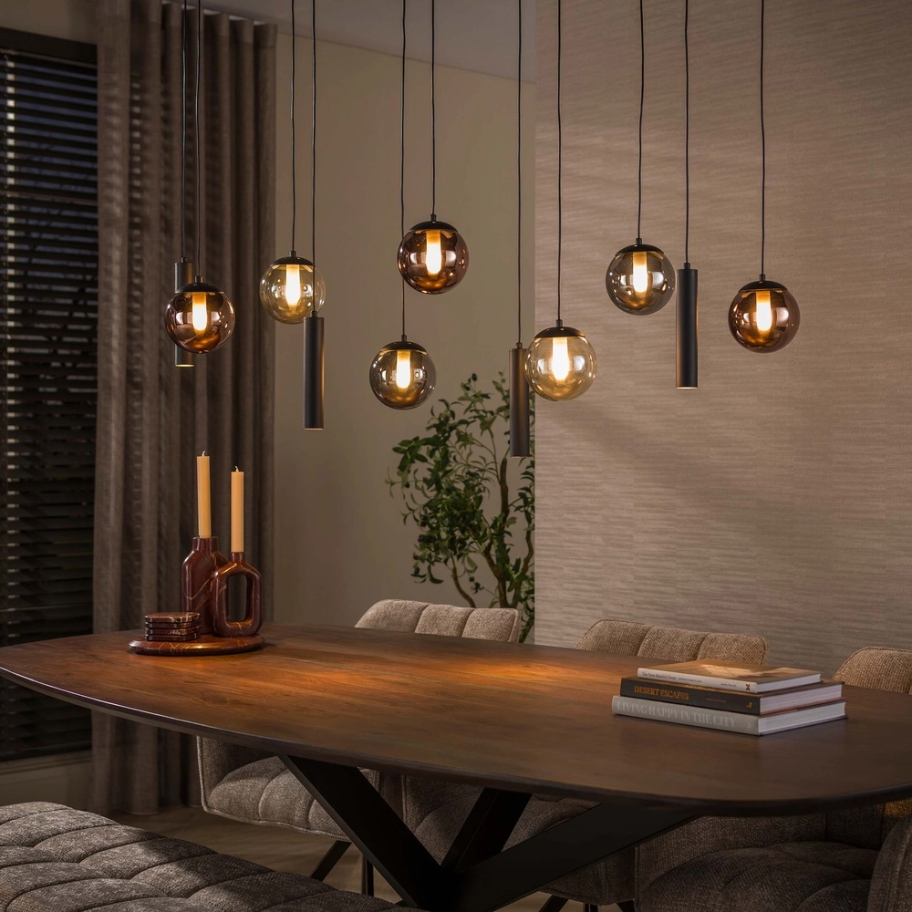 Conception de la lampe suspendue Orb 11 lumières noires