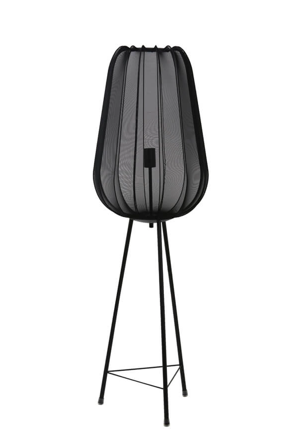 Lampadaire bohème Plumeria noir Ø 42cm Light & Living 8717807651299