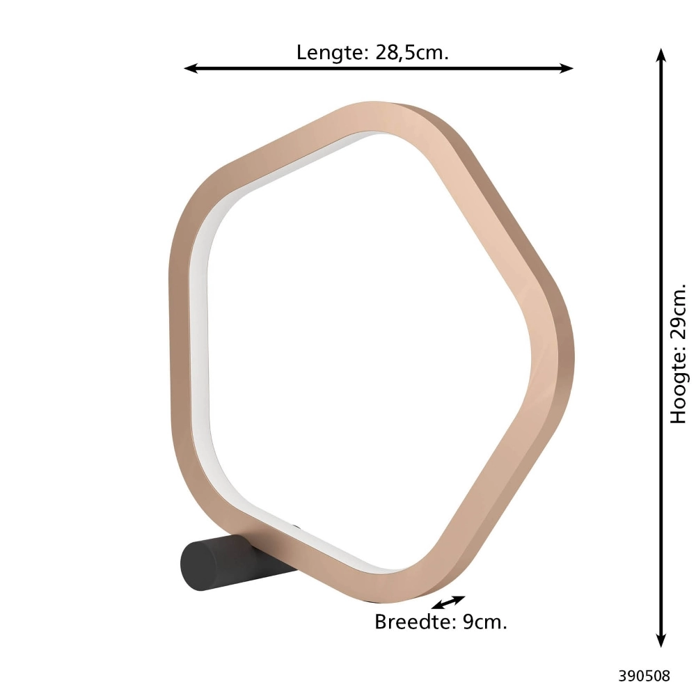 Unique table lamp Estrella black with brown Stars of Light 9008606357765