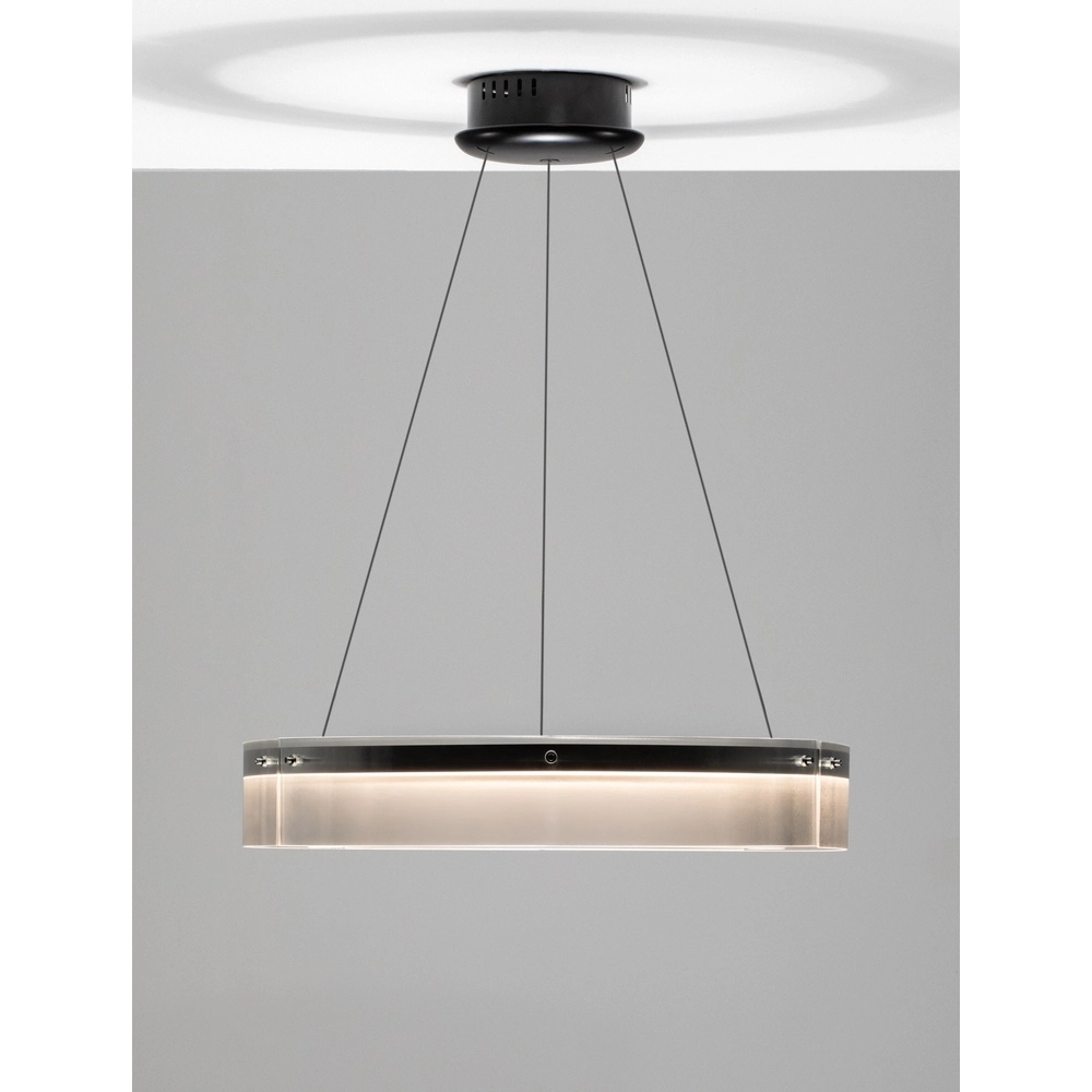 Suspension design Pauline noir avec verre Ø 70cm Suspension design Pauline noir avec verre Ø 70cm