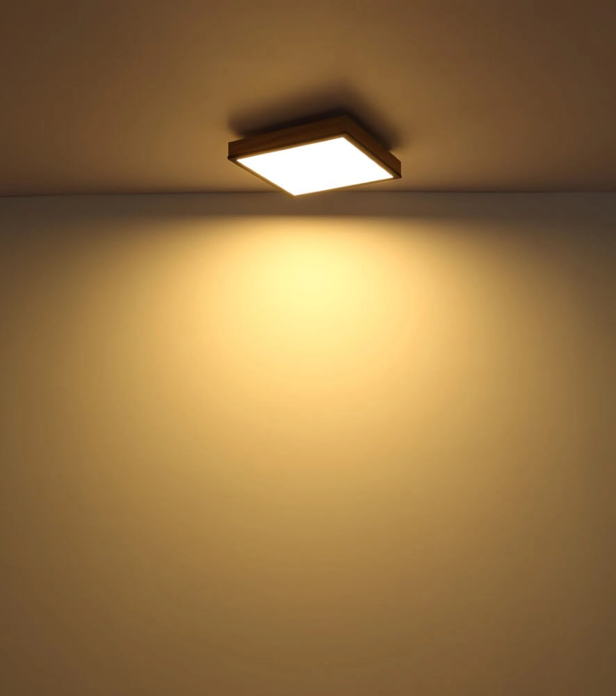 Plafonnier LED en bois Doro 45x45cm Globo 9007371418992