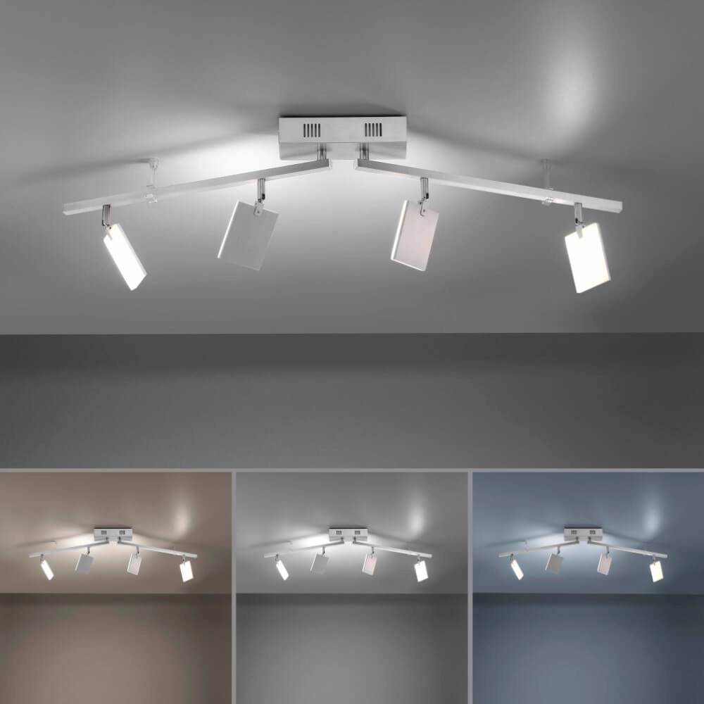 Plafonnier Pure Mira 4 lumières en aluminium Paul Neuhaus 4012248358870