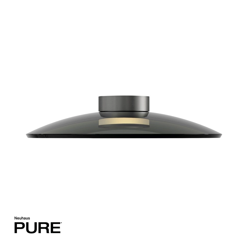 Lampe de plafond Pure Moon Ø 50cm - platine avec verre fumé Paul Neuhaus 4012248386347