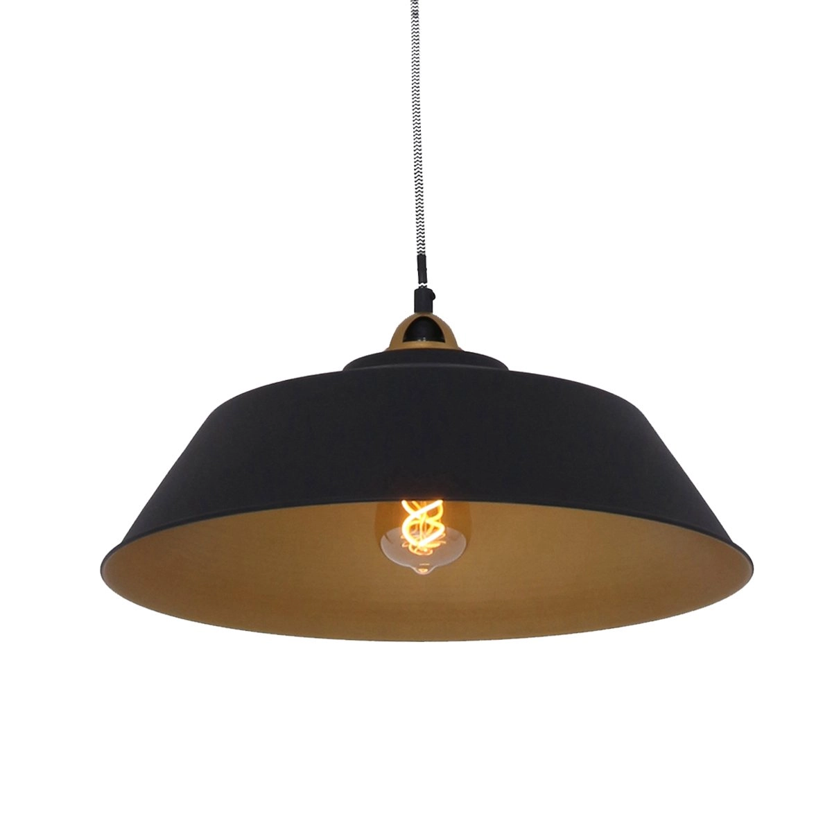 Lampe à suspension Mexlite noir avec de l'or Lampe à suspension Mexlite noir avec de l'or