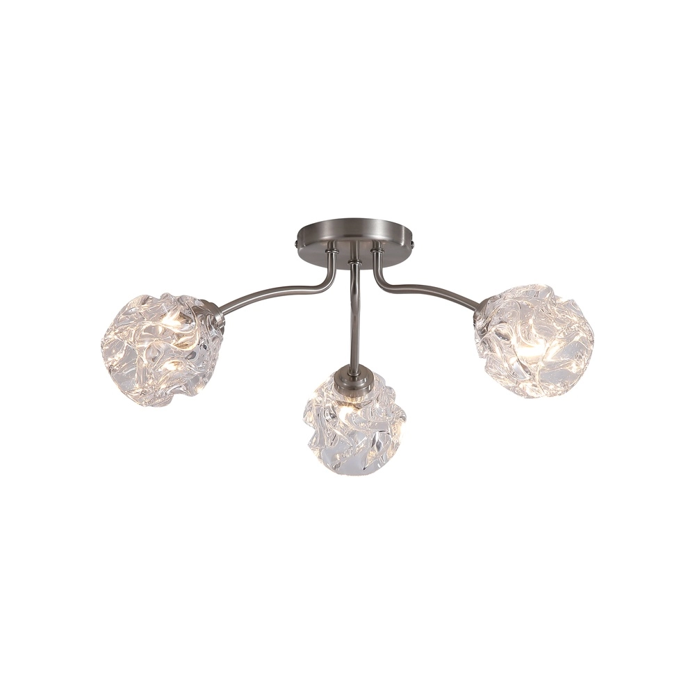 Plafonnier Astral nickel 3 lumières