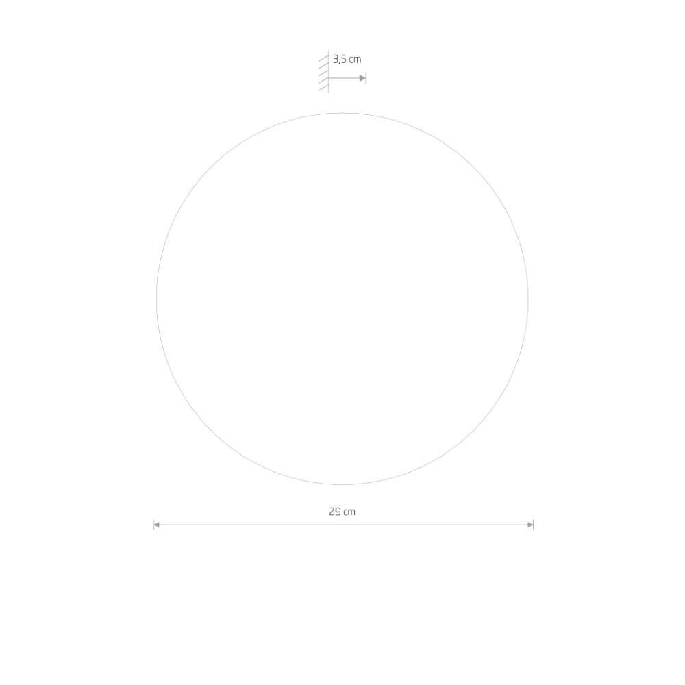 Miroir avec lampe Ring Led Mirror M chromé Lyora 5903139102773