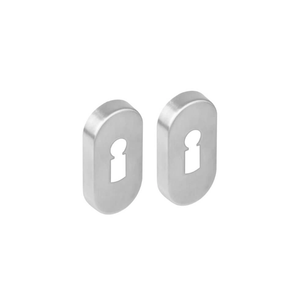 Lot de 2 rosaces clés Tira Ovale en acier inoxydable 10mm Lot de 2 rosaces clés Tira Ovale en acier inoxydable 10mm