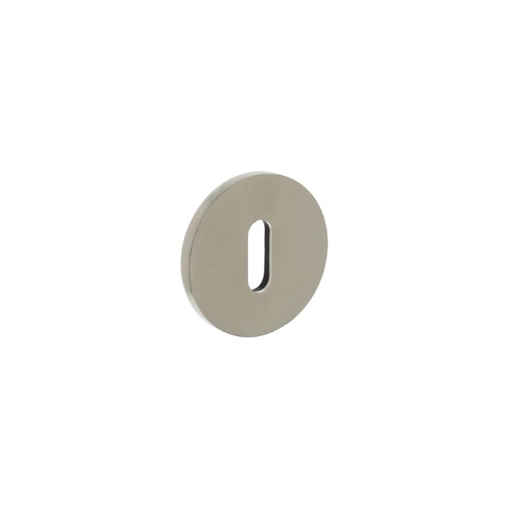 Rosace ronde Tira Trou de serrure nickel mat