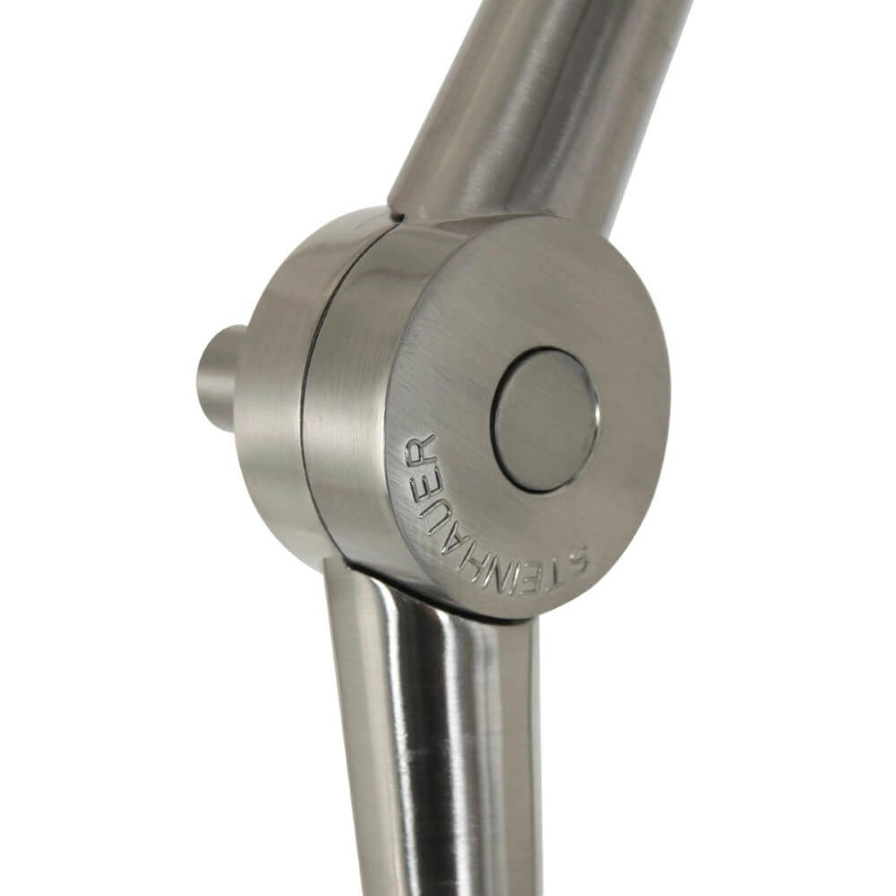 Lampadaire Gramineus 165cm gris avec abat-jour lin blanc Steinhauer 8712746093742