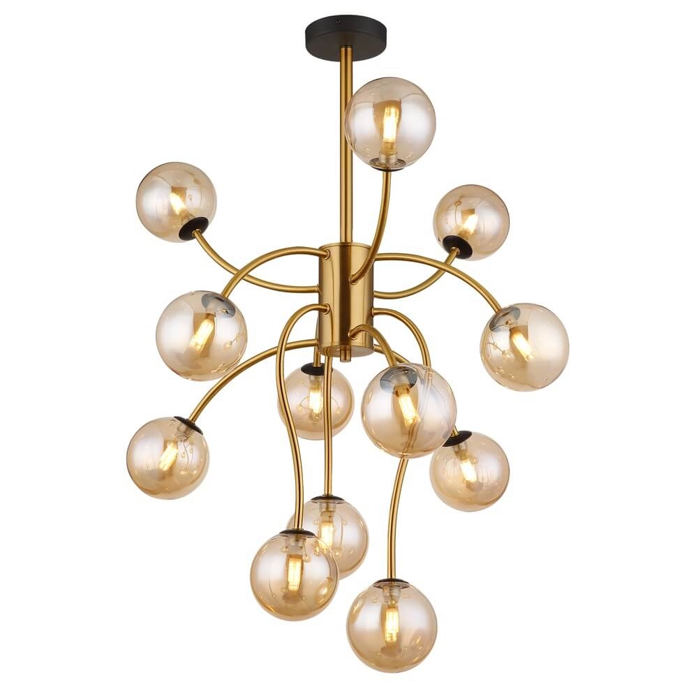 Suspension dorée Riha 12 lumières Suspension dorée Riha 12 lumières