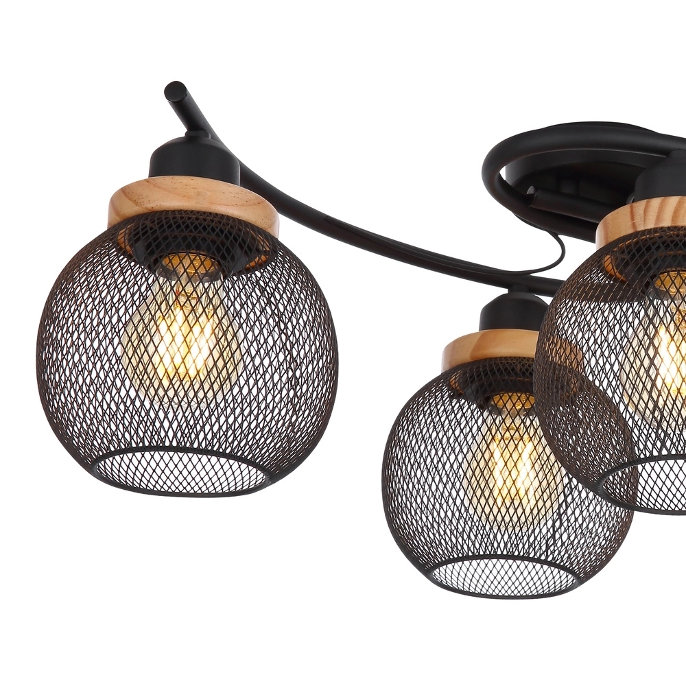 Lampe de plafond Pablo Maille noire Globo 9007371429547