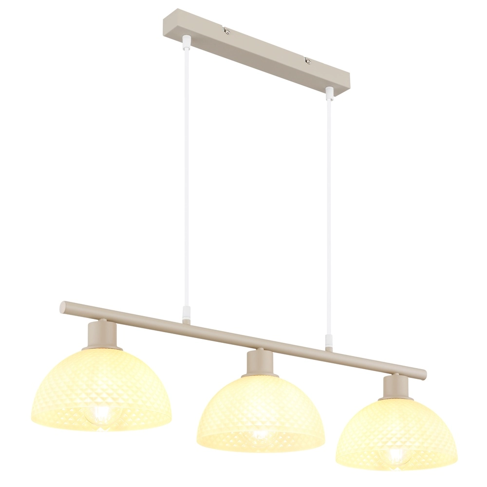 Lampe pendante à 3 lampes Selma brun sable