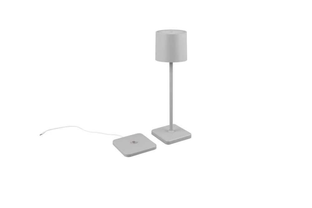 Lampe de table rechargeable Fernandez gris dehors Trio 4017807564341
