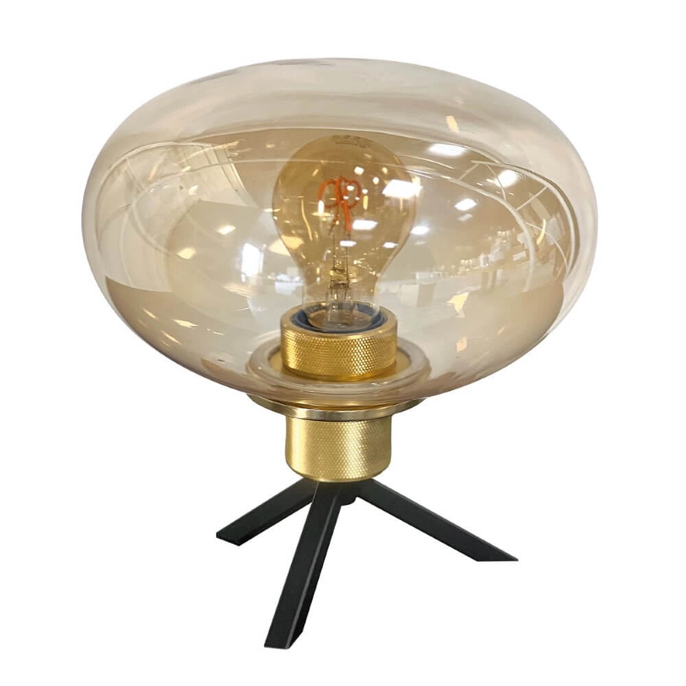 Lampe de table Reflexion Ø 22cm - avec verre ambré Steinhauer 8712746171006