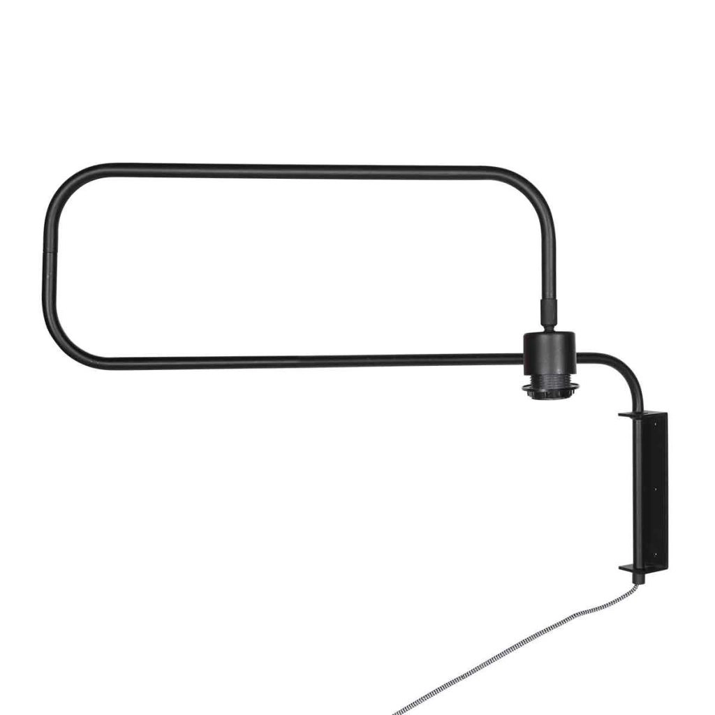 Lampe murale noire Bloeba avec un chapeau en liège Ø40cm Steinhauer 8712746180510