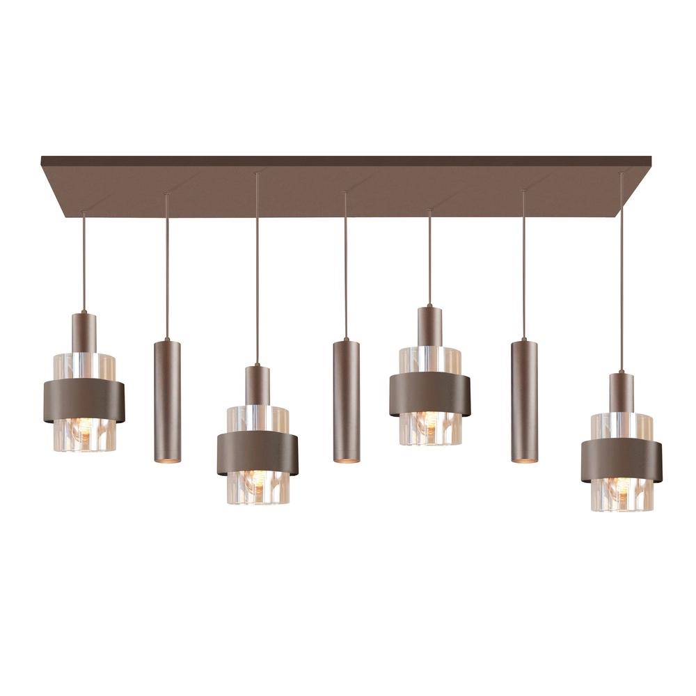 Lampe pendante de conception Marrone Brown thé 7 lumières
