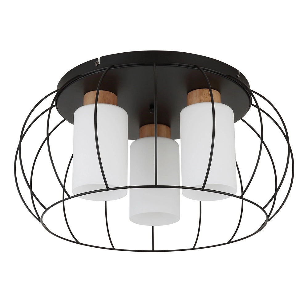 Lampe de plafond Rowena Noir à 3 lumières Globo 9007371589982