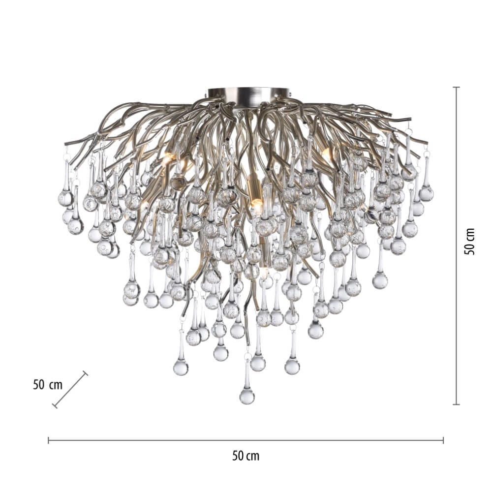 Lustre Icicle métal 50cm Paul Neuhaus 4012248352090