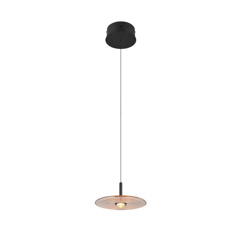 Lampe pendante de conception Sirena Verre ambré